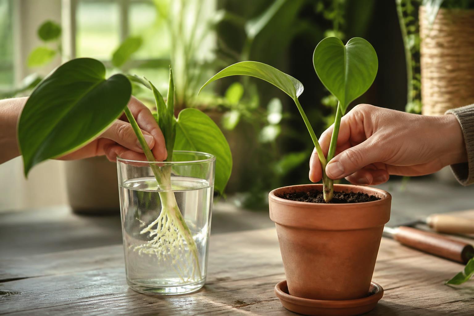 découvrez comment faire une bouture de philodendron en choisissant la méthode idéale entre eau et terre pour réussir la multiplication de votre plante facilement.