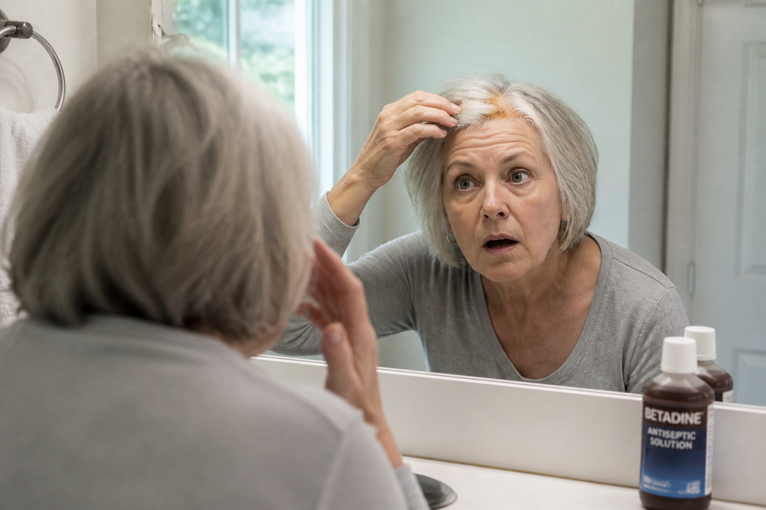 Bétadine sur les cheveux blancs : mythe ou réalité ?
