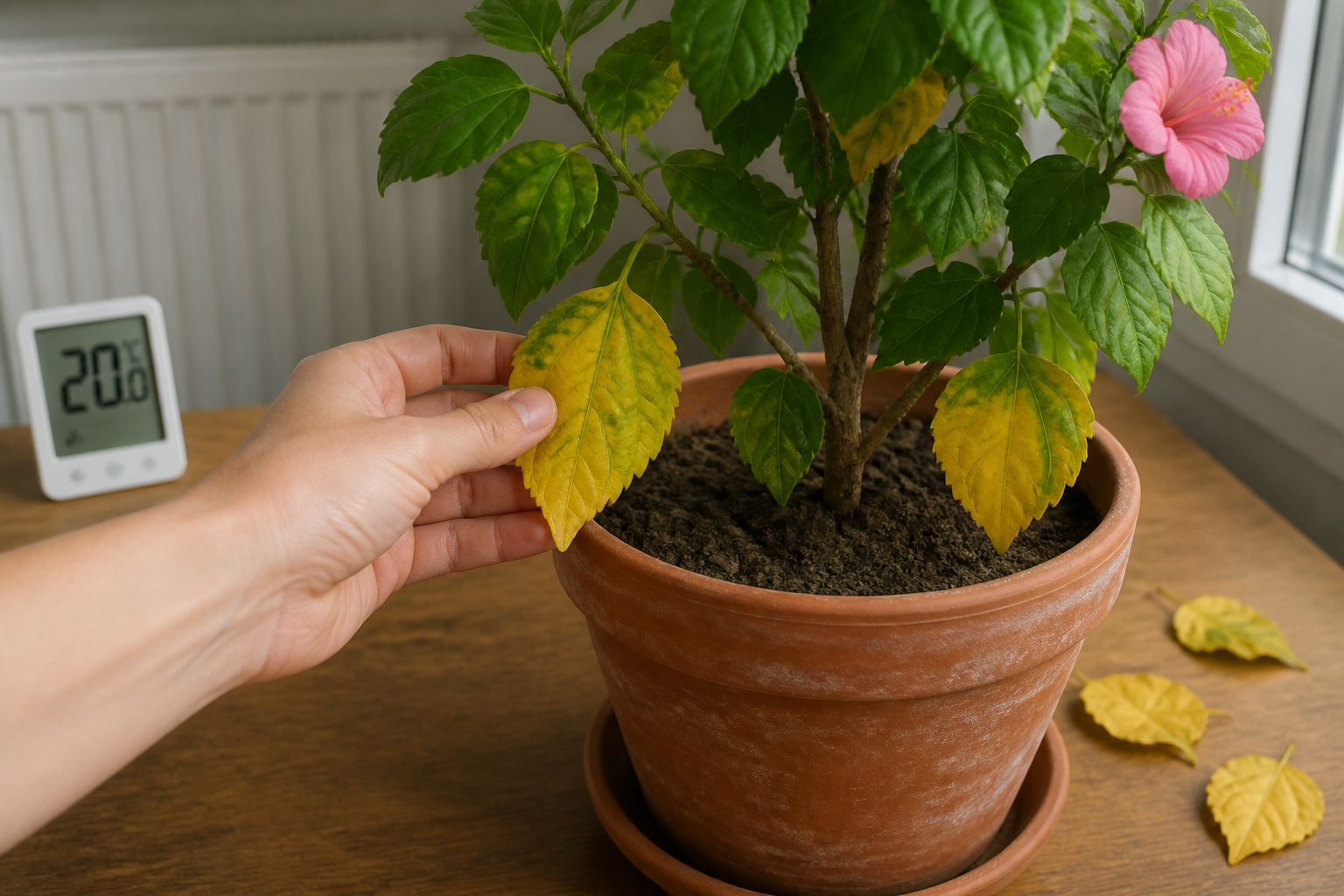 Feuilles d'hibiscus qui jaunissent : les solutions