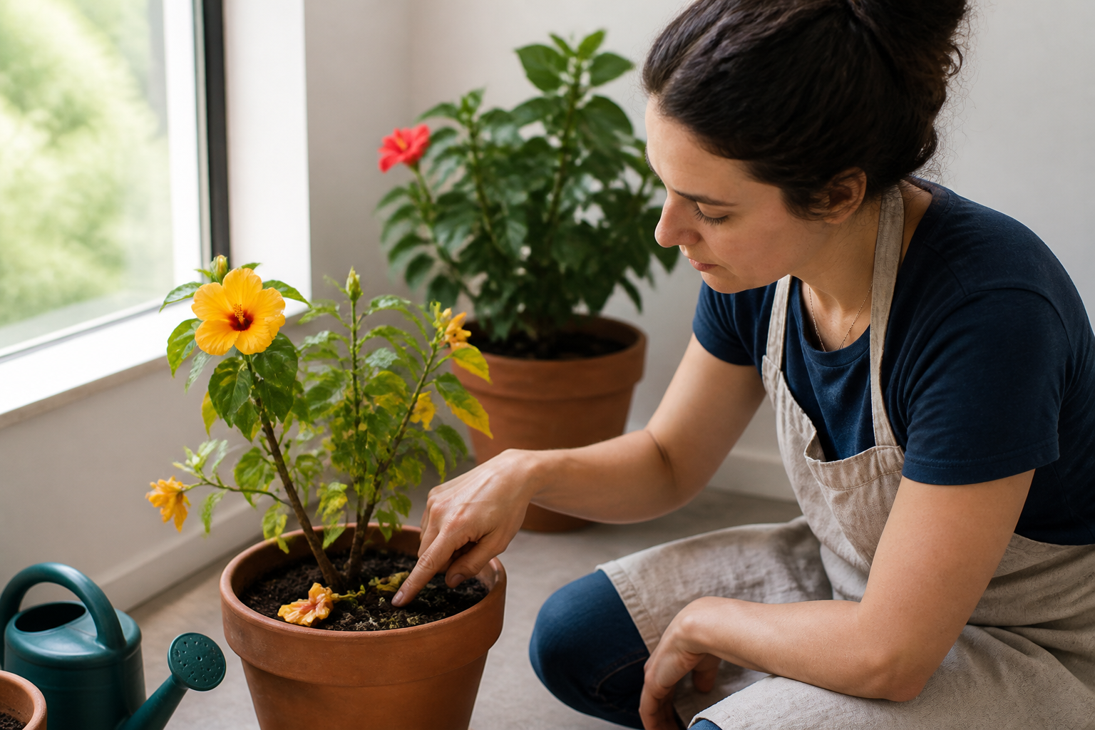 Feuilles d'hibiscus qui jaunissent : les solutions