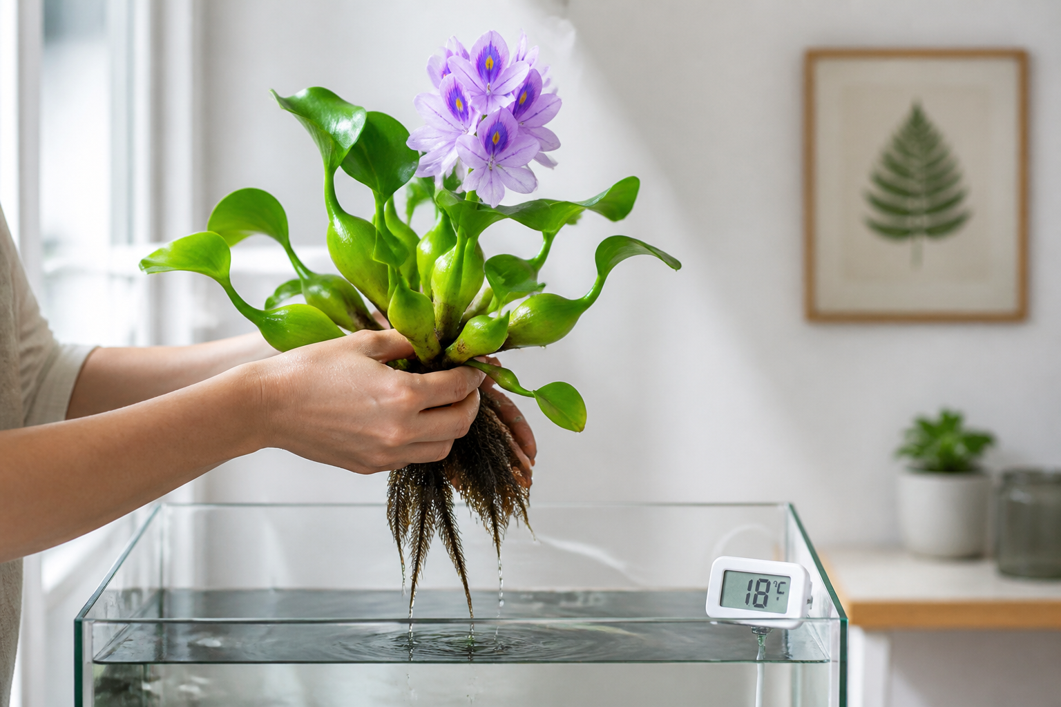 Jacinthe d'eau : entretien, hivernage et précautions