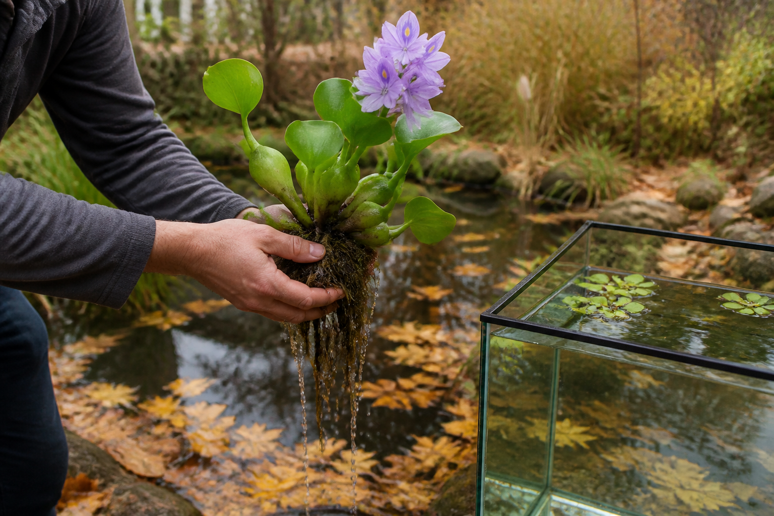 Jacinthe d'eau : entretien, hivernage et précautions