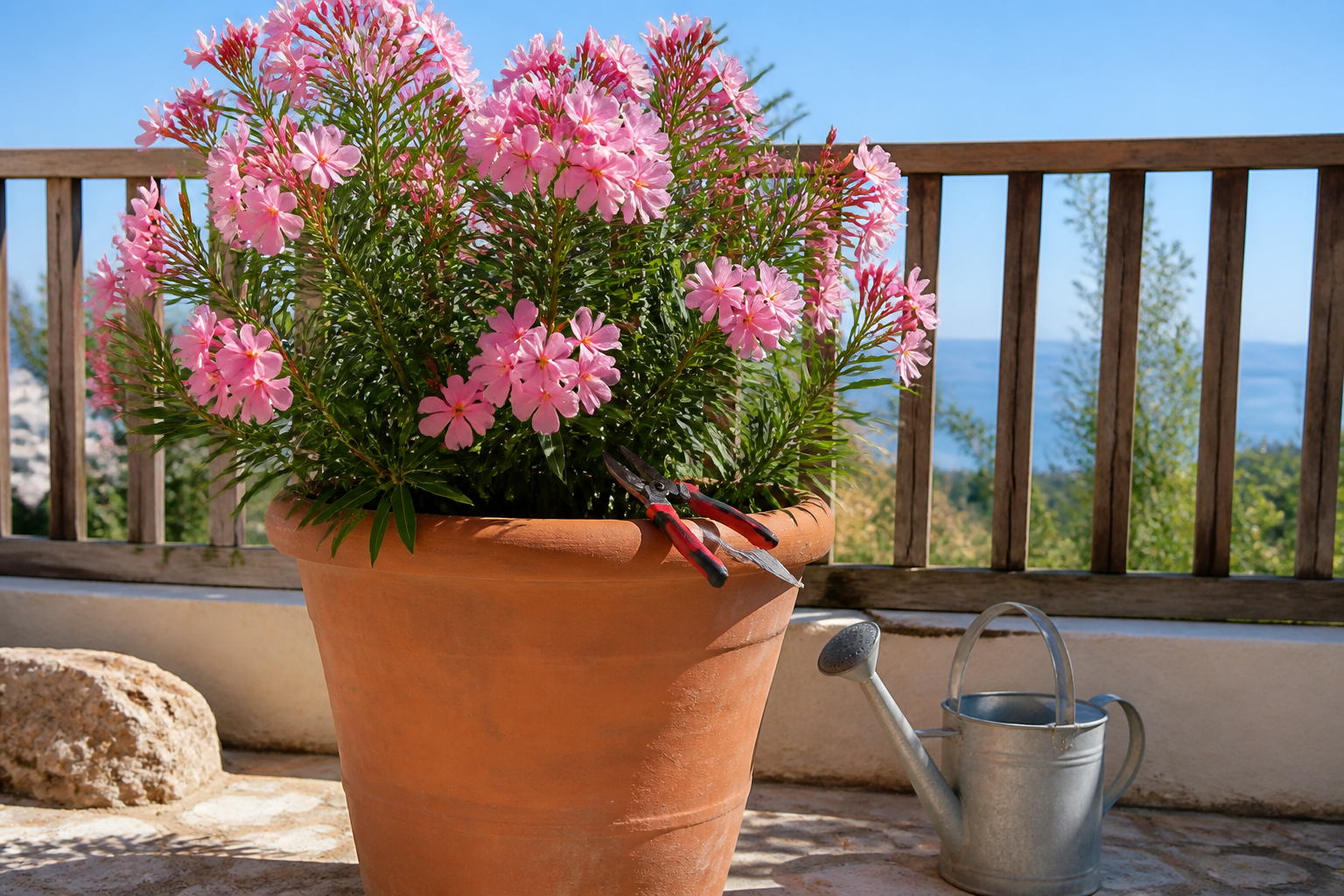 Laurier-rose en pot : entretien, taille et hivernage
