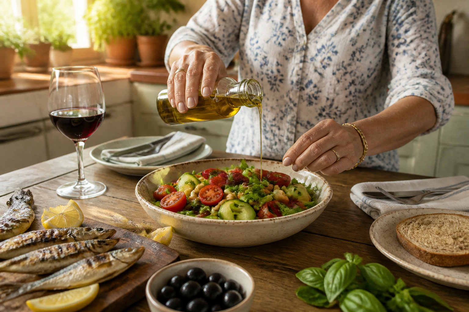 Régime méditerranéen : exemple de menu simple sur une semaine